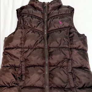 brown puffer vest for kids